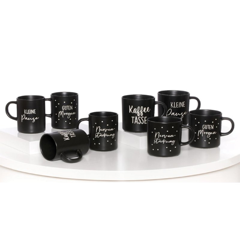 Ritzenhoff & Breker tasse à café, noir, 390 ml, 4 pièces